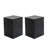 Wood-Look Square-Column MGO End Table, H18",Wood-Like Distressed Finish, Mix With Different Heights, Indoor Outdoor Use,Black Color-758518443