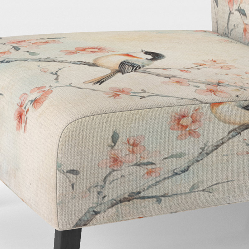 Upholstered Accent Chair, Slipper Armless