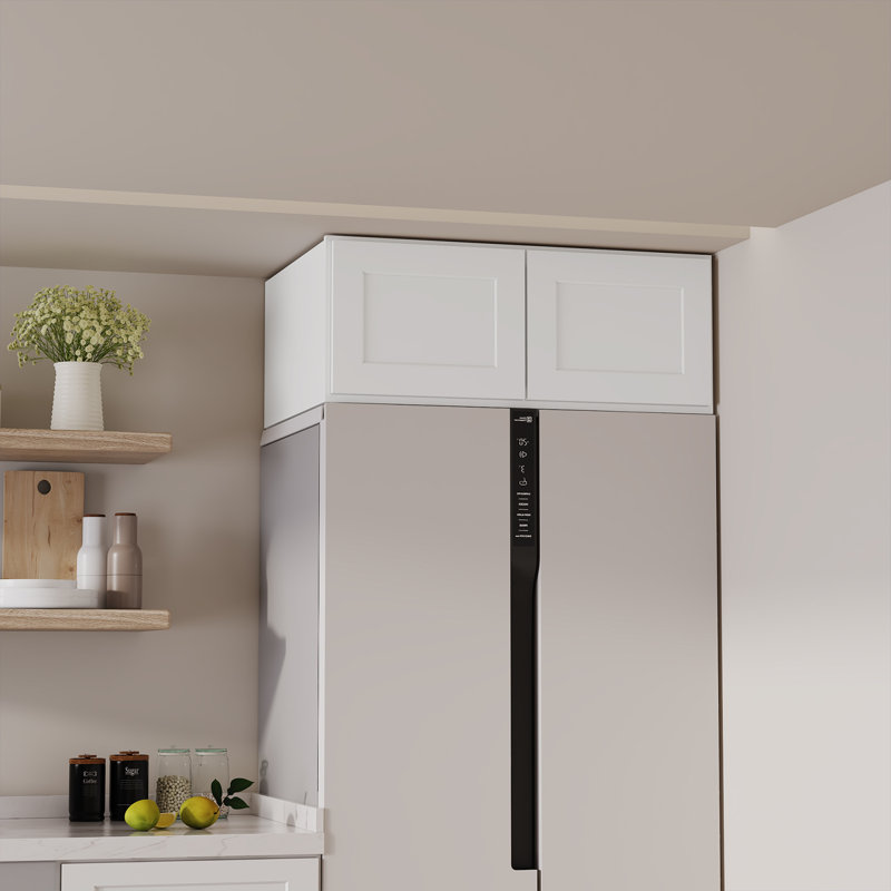 Armoire murale standard blanche Shaker de l 33 po x P 24 po x H 12 po Homeibro Cozy Design, Blanc shaker