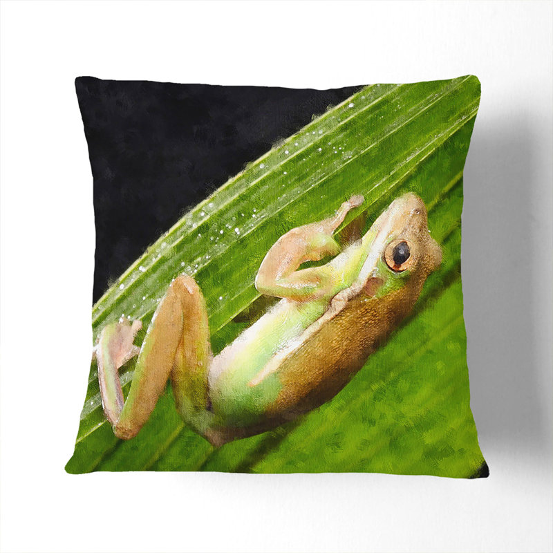 Frog Vol.1 Painting Square Throw Cushion, 55cm H x 55cm W x 20cm D