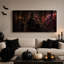 Mariée squelette gothique en voile noir tenant une toile rouge d'Halloween-52764738