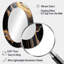 Miroir mural doré et noir II - Grand miroir mural ovale sur métal-496069286