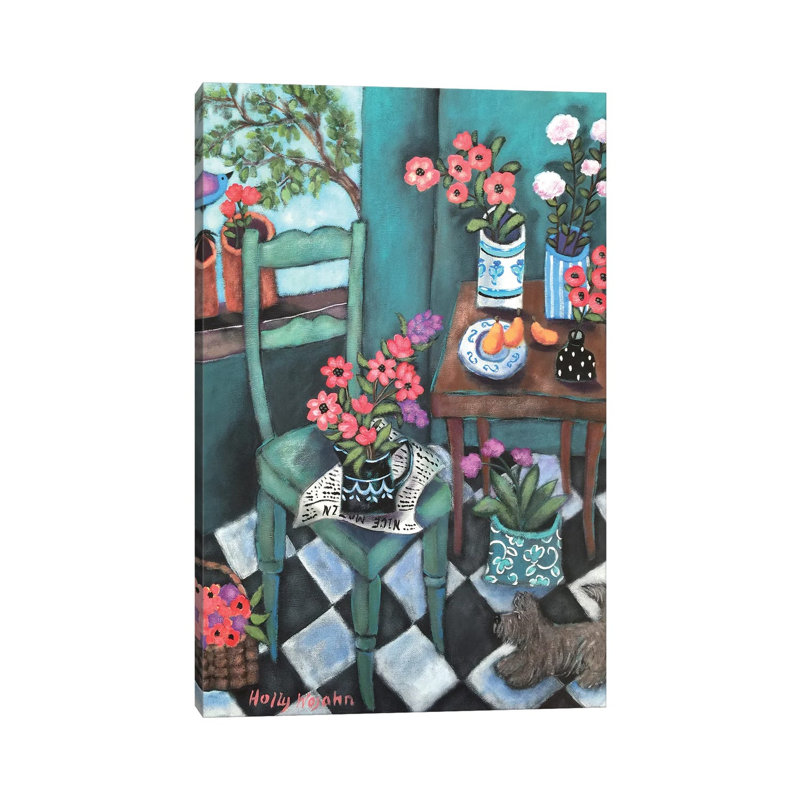 Flowery Corner by Holly Wojahn - Gallery-Wrapped Canvas Giclée on Canvas, Wrapped Canvas