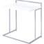 Table à collation rectangulaire blanche ultrabrillante avec pieds en métal pour une décoration élégante et élégante