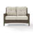 Allis 53.25'' Wide Metal Loveseat with Cushions