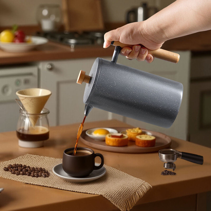 French Press Coffee Maker 34 oz Stainless Steel French Coffee Press