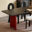 Table simple en bois de frêne noir et rouge-753206095