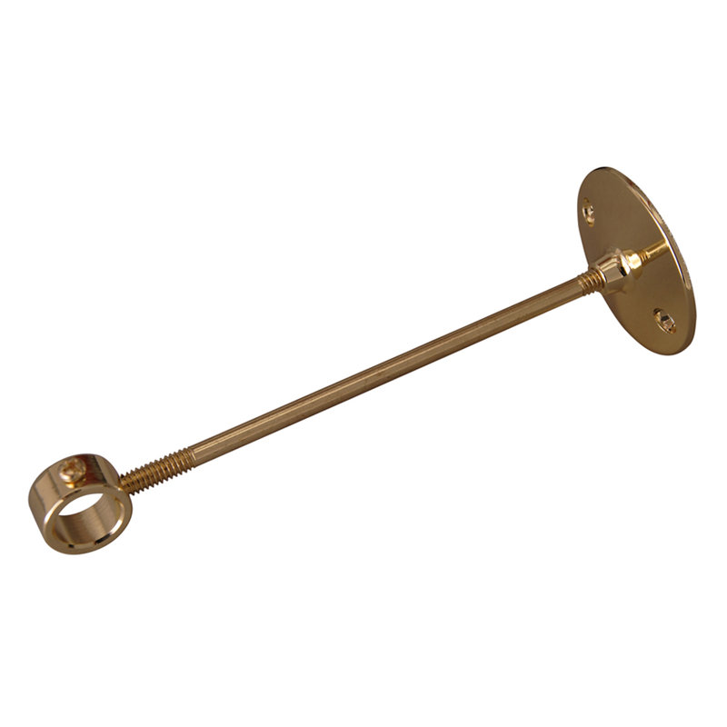 Shower Rod Wall Support, Polished Brass