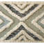 Tapis rond gris / crème / bleu en laine touffeté à la main -1419535873