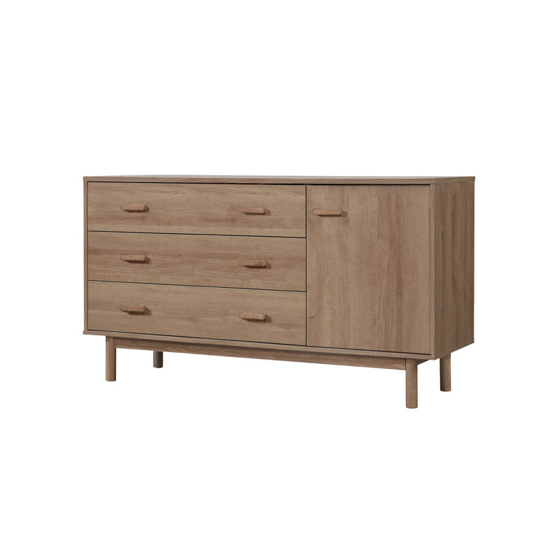 Isabeau 144 Cm Wide 3 Drawer Highboard, Oak