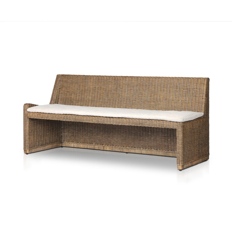 Senna Woven Dining Bench, 33" H x 72" W x 26.25" D