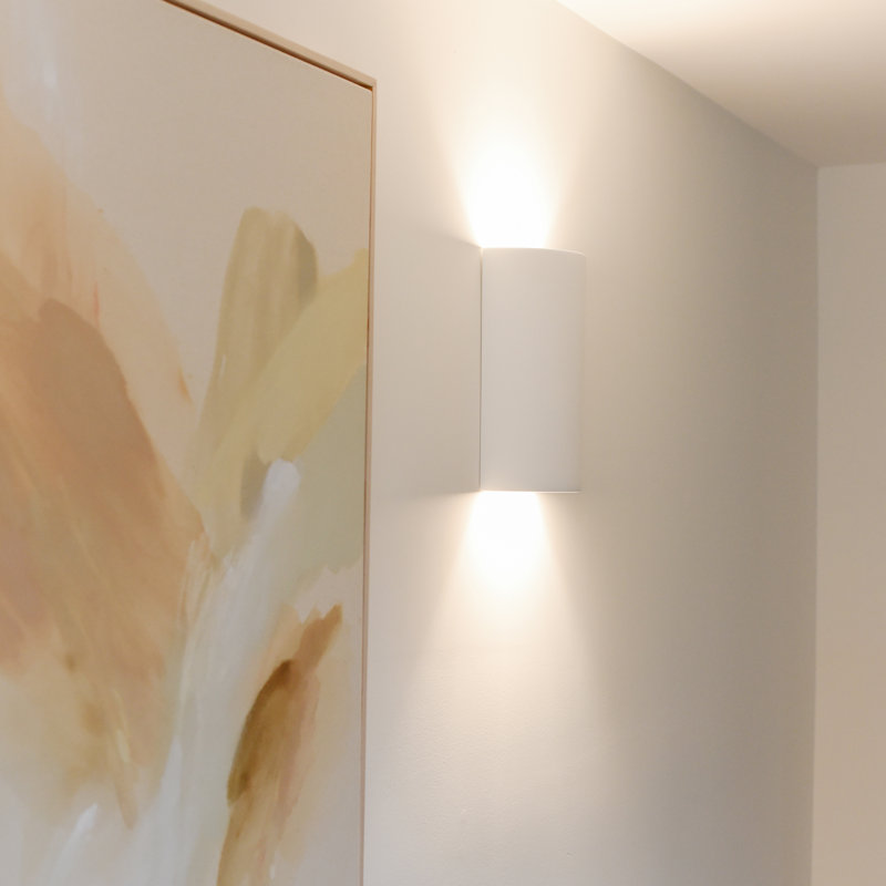 Applique murale cylindrique Chios Up Down, H 13 po x l 7,75 po x P 6,25 po, Bisque nue, Non