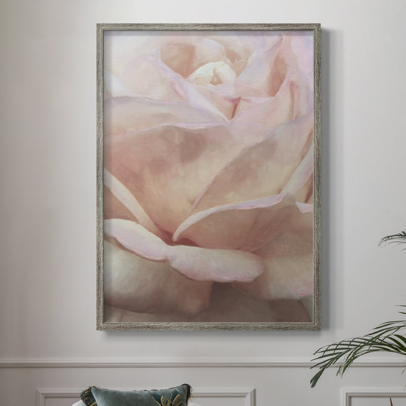 Soft Flower Petals I Framed Print - Solid Wood, 21" H x 17" W