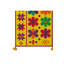 Tapis jaune tissé à motif floral lavable Mosso-2145398538