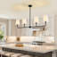 Lustre pour îlot de cuisine 4 lumières 47,63 pouces à intensité variable avec abat-jour conique -178537641