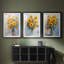 FLORAL Series CDLXIX - Impression encadrée sur mesure de qualité supérieure - 3 pièces-49765252-49765255