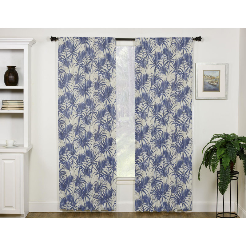 Palm leaves tropical royal 100% Cotton panel