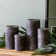 2 Piece Rustic Slate Unscented Pillar Candle Set