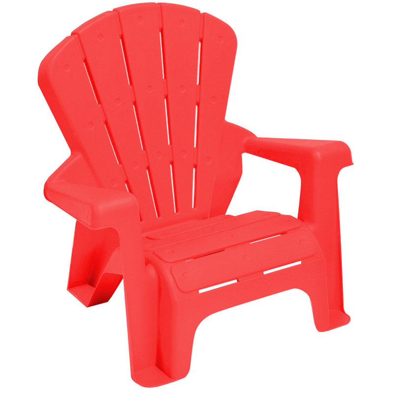 Red Plastic Kids Play Table and Chair Set