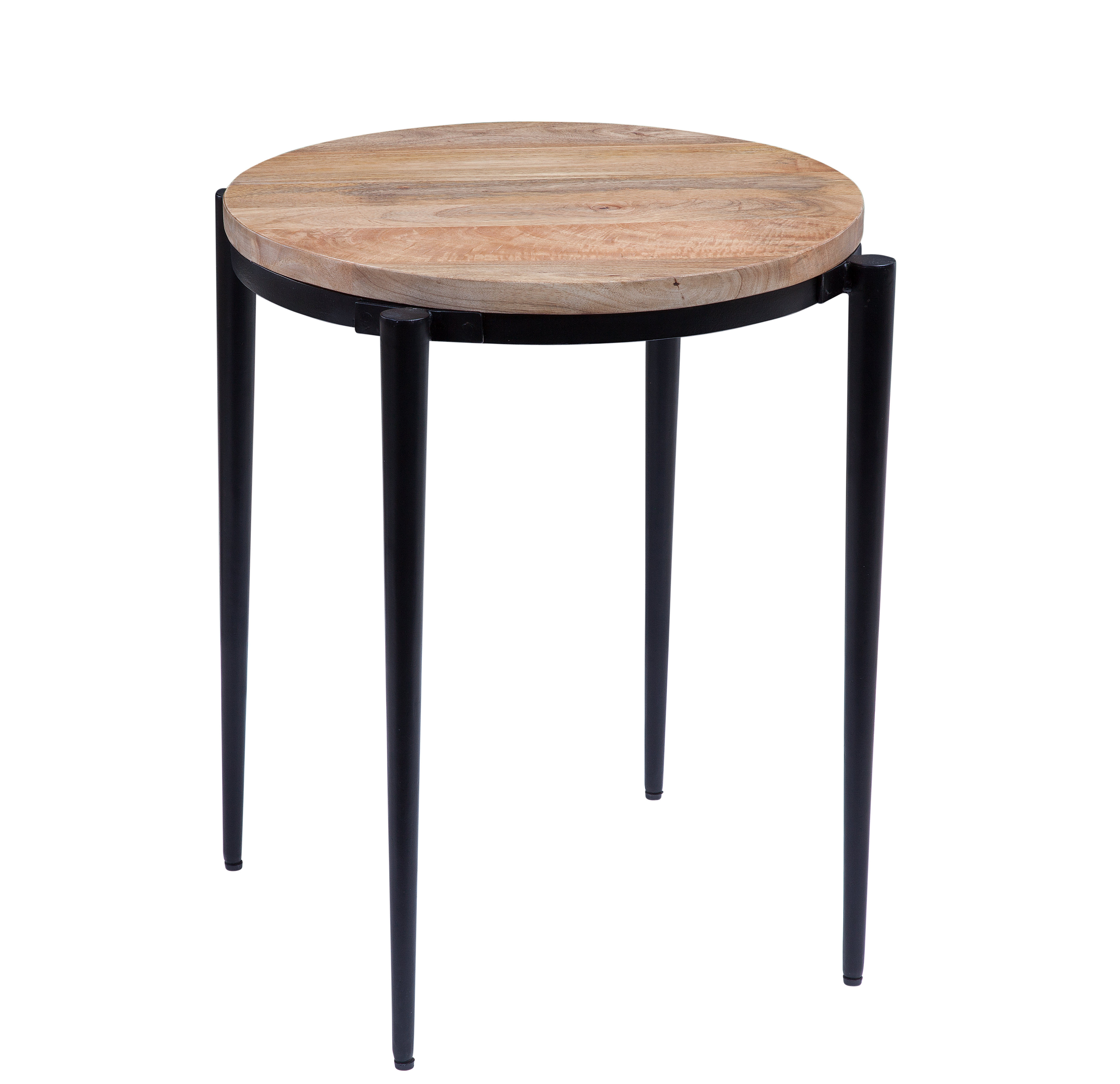 17 Stories Nedime Solid Wood and Metal End Table | Wayfair