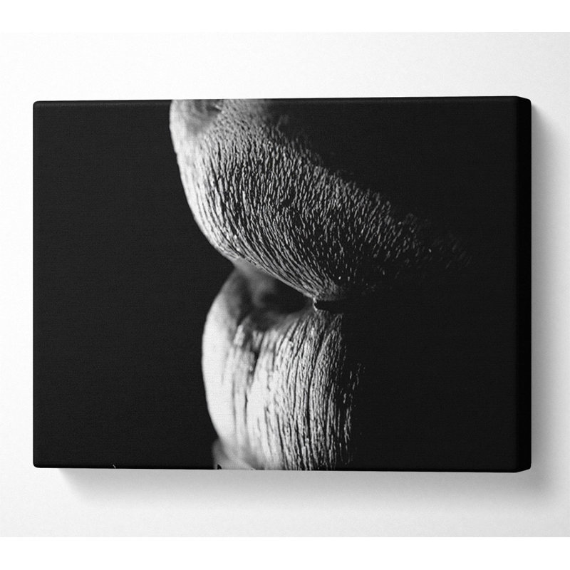 Sensual Lips B N W - Wrapped Canvas Print, 66cm H x 106.6cm W x 10cm D