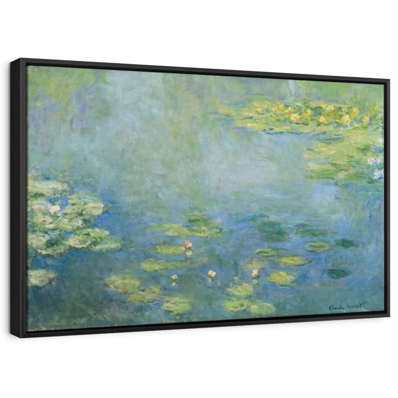 "Nymphéas III, art mural", H 9 po x l 13 po