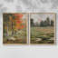 «Vintage Landscape XLVII», impression giclée sur cadre - ensemble de 2-856912483-856912484