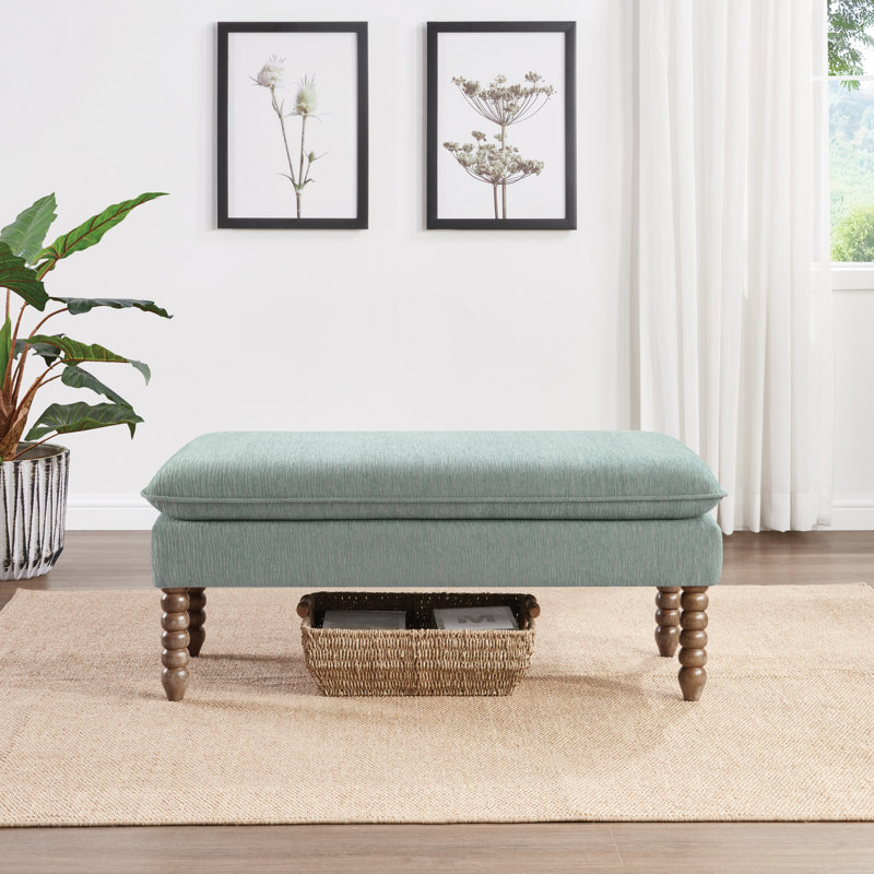 Banc à plateau-coussin Selina, Brume