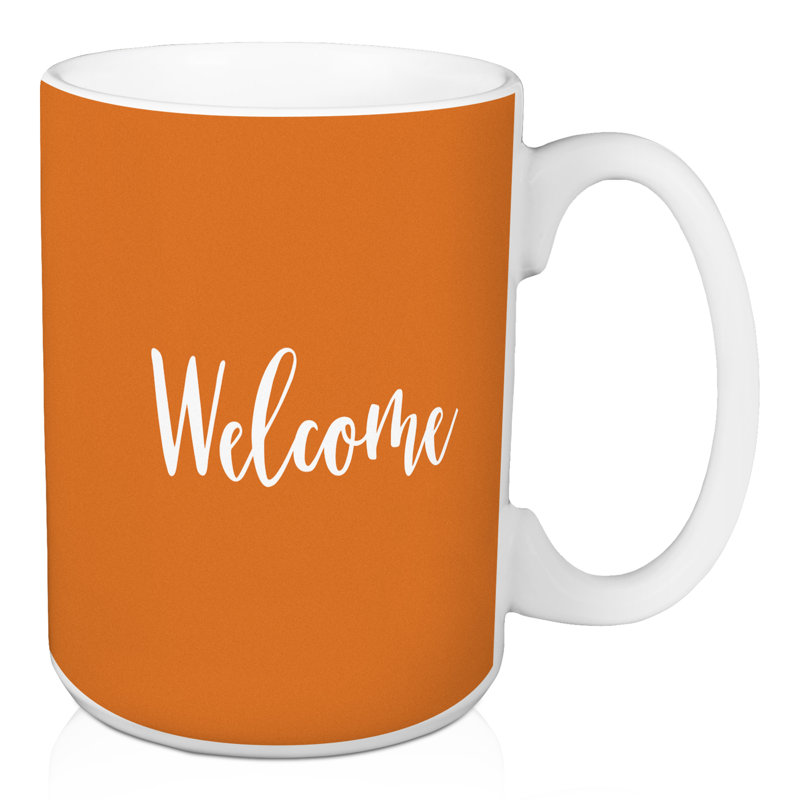 Grande tasse à café welcome Nowakowski, Orange