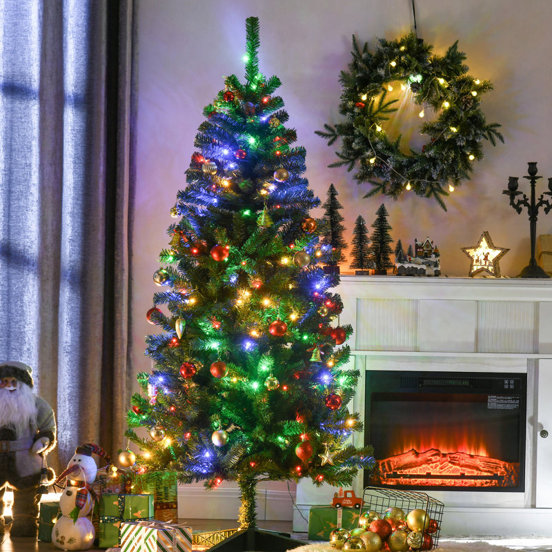 Arbre artificiel de 6 pi de hauteur, 584 branches, 212 lumières à DEL, ouverture automatique, antidéflagrant, délicieuse branche du matin de Noël, ignifuge, installation simple, rassemblement joyeux
