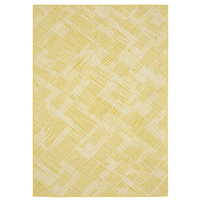 Tapis intérieur / extérieur jaune / ivoire Sherley