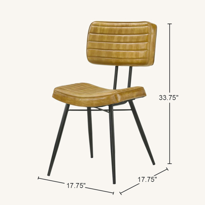 Ensemble de 2 chaises d'appoint rembourrées en cuir, noir, Chameau
