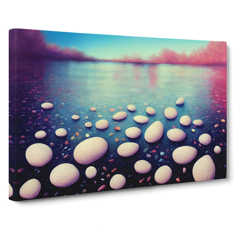 Pebbles By The River - Wrapped Canvas, 35cm H x 50cm W x 3cm D