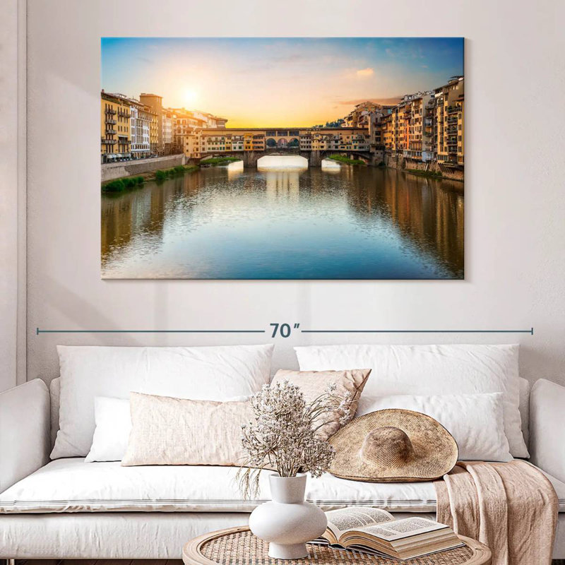 Lilie Ponte Vecchio Bridge, H 34 po x l 51 po