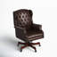 Fauteuil de direction traditionnel en simili cuir Swain-231443074