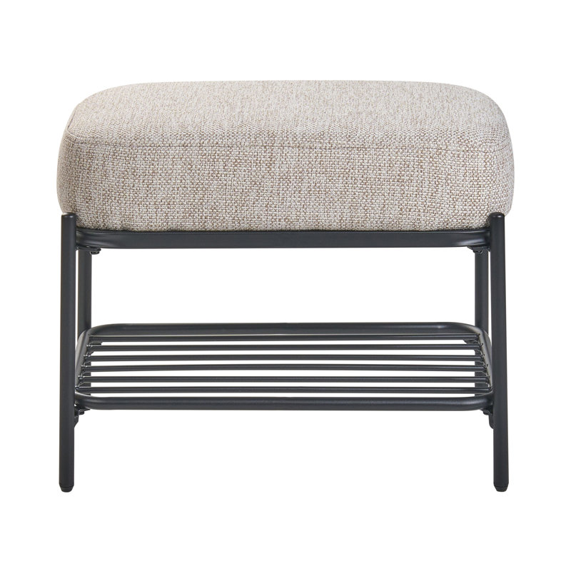 Shoe Bench Allishia Fabric, Beige