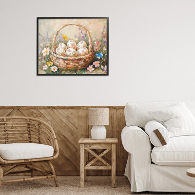 Delicate Flowers for Easter Framed Giclee, design by Petal Prints Design