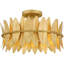 Karnecia 3-Light Gold Leaf Semi-Flush Mount Light