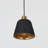 Modern 1-Light Black Gold Industrial  Pendant Light for Indoor Use Hardwired (Bulb Not Included)