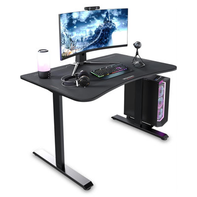 RESPAWN Gaming Desk - Computer Desk With Mouse Pad, PC Workstation With Cable Management, Home Office Gaming Table - Black by Respawn