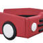 Lit simple rouge avec construction en forme de voiture de course et roues, plateforme de détente sécuritaire, conception de voiture stable et confortable-524623469