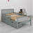 Kids Bed Frame With Fences And 2 Drawers,Wooden Platform Bed With Guardrails On Both Sides For Boys Girls-284623386-284623385