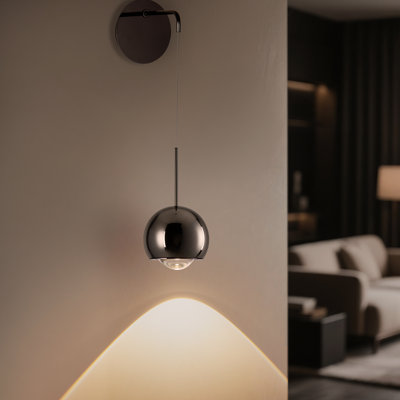 Applique murale à piles de 4,7 po avec télécommande, pile rechargeable de 8 000 mAh, luminosité et température de couleur réglables, tête de lecture flexible pour la chambre à coucher et le salon