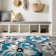 Rooshi Moroccan Blue/Gray/Ivory Area Rug