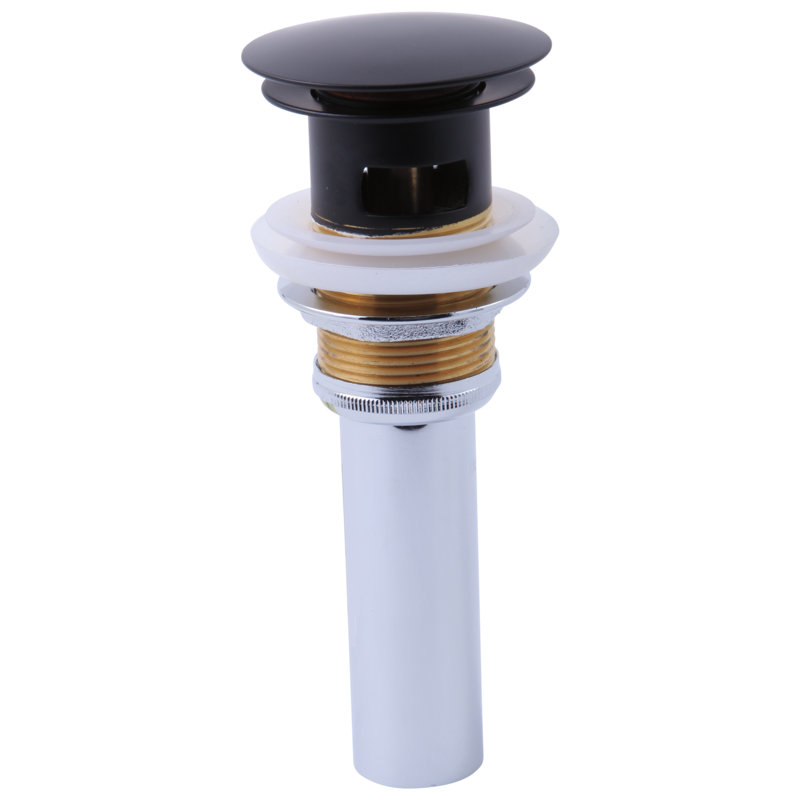 Push Button Pop-Up With Overflow, Matte Black
