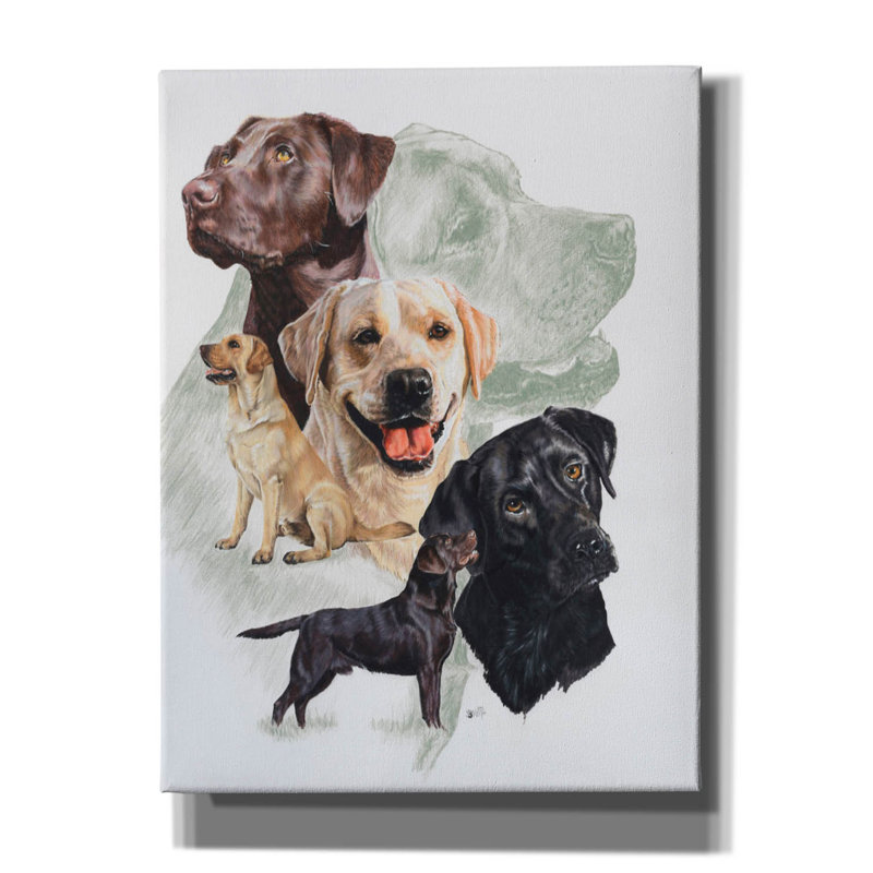 'Labrador 2' by Barbara Keith, Canvas Wall Art, 16" H x 12" W x 0.75" D