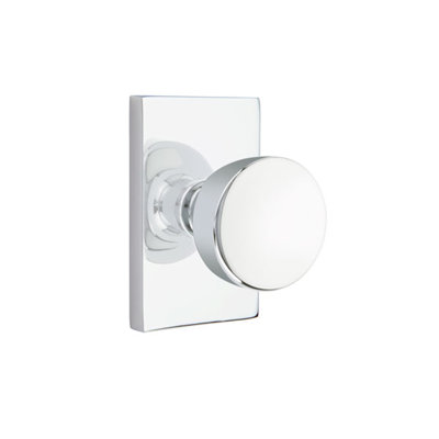 Emtek Passage Knobset w/ Modern Rectangular Rosette and Laurent Knob