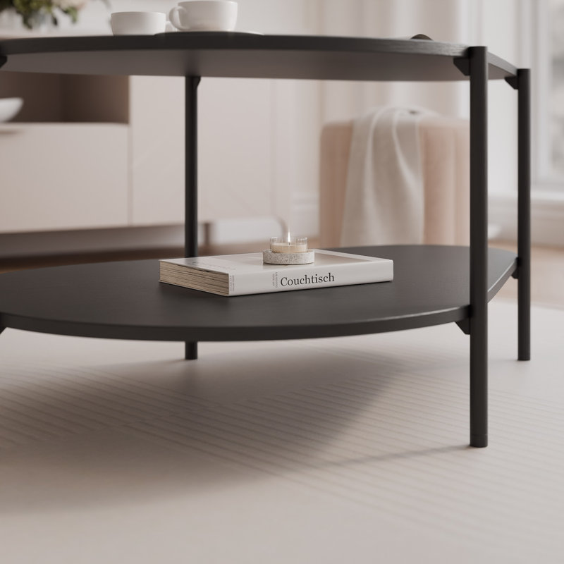 Coffee Table, cashmere walnut / BLACK, BLACK
