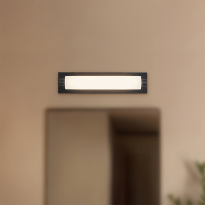Luminaire de salle de bain à DEL à intensité variable noire 19 po Charleston