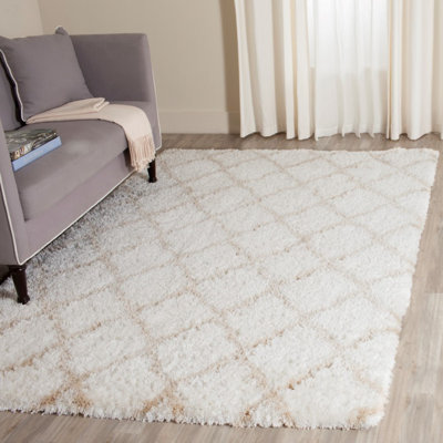 Tapis à motif géométrique ivoire / beige clair Natosha